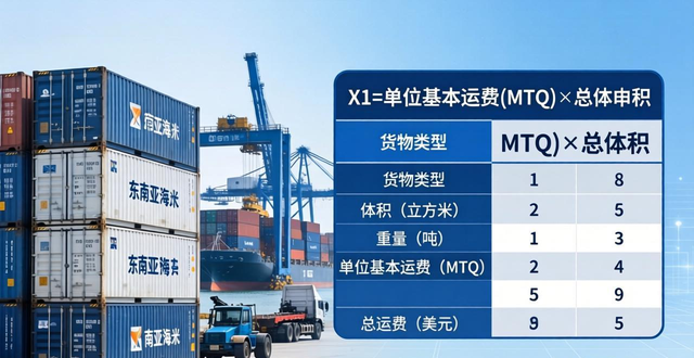 东南亚海运拼箱价格表（2022年12月19日）